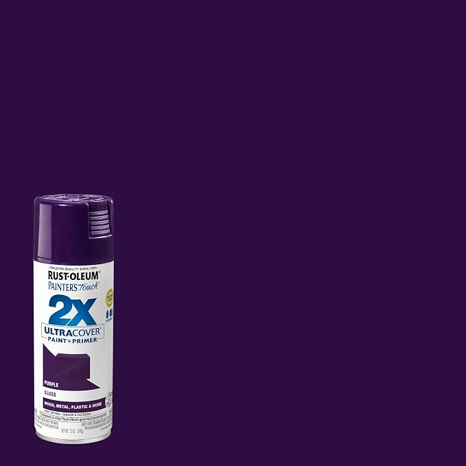 Rust-Oleum Painter's Touch 2X Ultra Cover Spray Paint, Gloss Purple | Indoor - Image 2