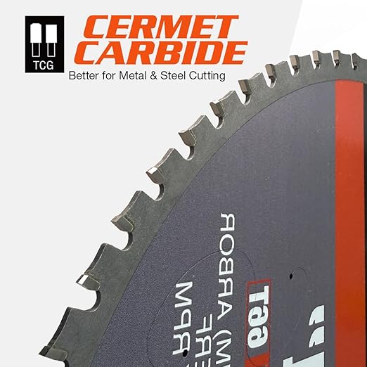 14 Inch 66-Teeth Metal Chop Saw Blade, Industrial Grade, Cermet Tipped Carbide, Dry Cut Ferrous Metal for Chop Saw, Table Saw