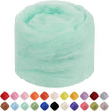 JeogYong Needle Felting Wool, 1.76oz Wool Roving Chunky Wool Yarn, Mint Green by JeogYong