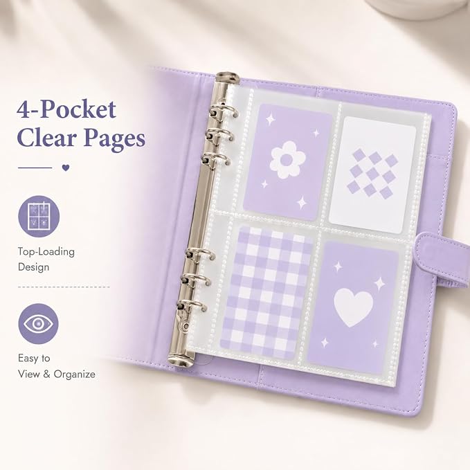 A5 Kpop Photocard Binder, 6-Ring Collector’s Album - Image 3