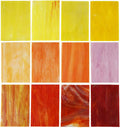 Lanyani 10 Sheets Variety Stained Glass Sheets Pack, 4 x 6 inch Large Cathedral by LanyaniArtGlassMosaics
