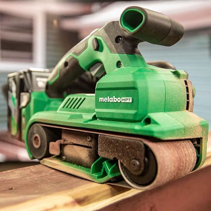 Metabo HPT 36V MultiVolt Cordless Brushless 3" x 21" Belt Sander, Power Sander Kit, Variable Speed, Auto Mode, Compatible with 18V/36V Metabo HPT Battery or AC Adapter, Tool Body Only, SB3608DAQ4