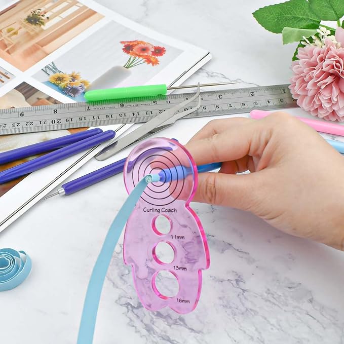 12 Pcs Paper Quilling Slotted Tool Paper Curling Tools Kit Quilling Needle Pen - Image 7