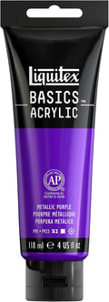 Liquitex BASICS Acrylic Paint, 118ml Tube, Metallic Purple by Liquitex