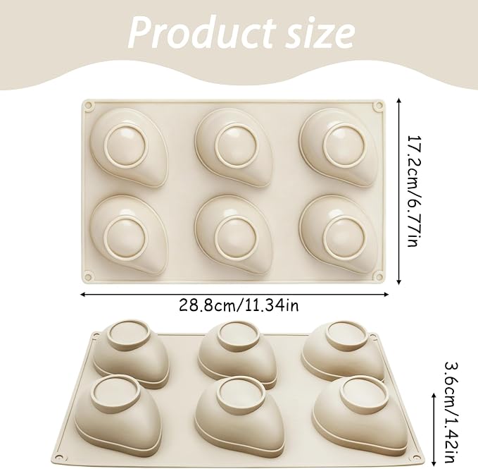 6-Cavity 3D Mango Silicone Mold - Image 2