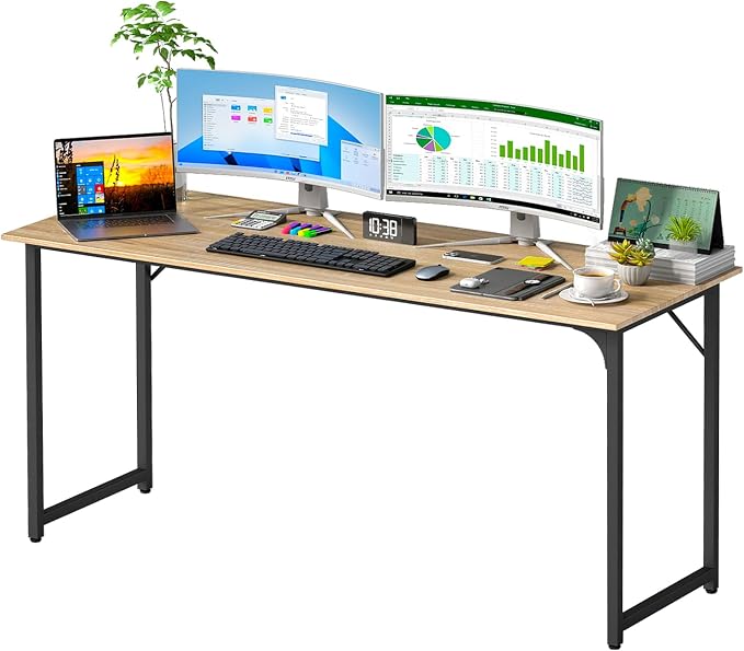 PayLessHere | 63 Inch Computer Desk | Nature | Office Desk by PayLessHere