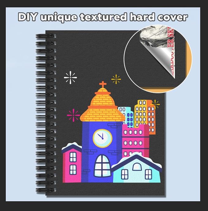 Joibabe 5.5" x 8.5" Sketch Book ，2 Pack 80-Sheets，Double-Sided Hardbound - Image 5