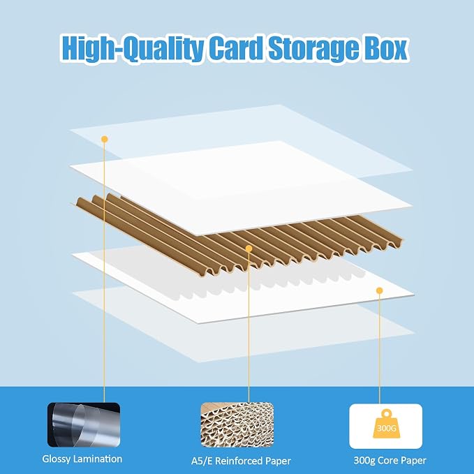 4 Pack Sports Card Boxes 3120 Count Cardboard Card Storage Box White Bulk Card - Image 8