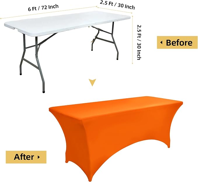2-Pack 6ft Spandex Table Covers - Image 7