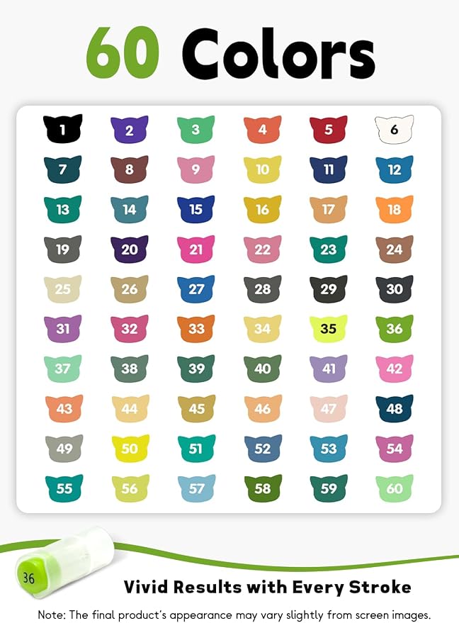 60 Colors Acrylic Paint Markers - Image 4