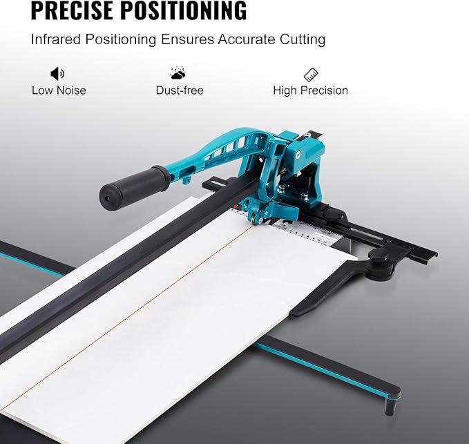 Mophorn 40 Inch Tile Cutter Single Rail Double Brackets Manual Tile Cutter 3/5 in Cap w/Precise Laser Manual Tile Cutter Tools for Precision Cutting (40 Inch)