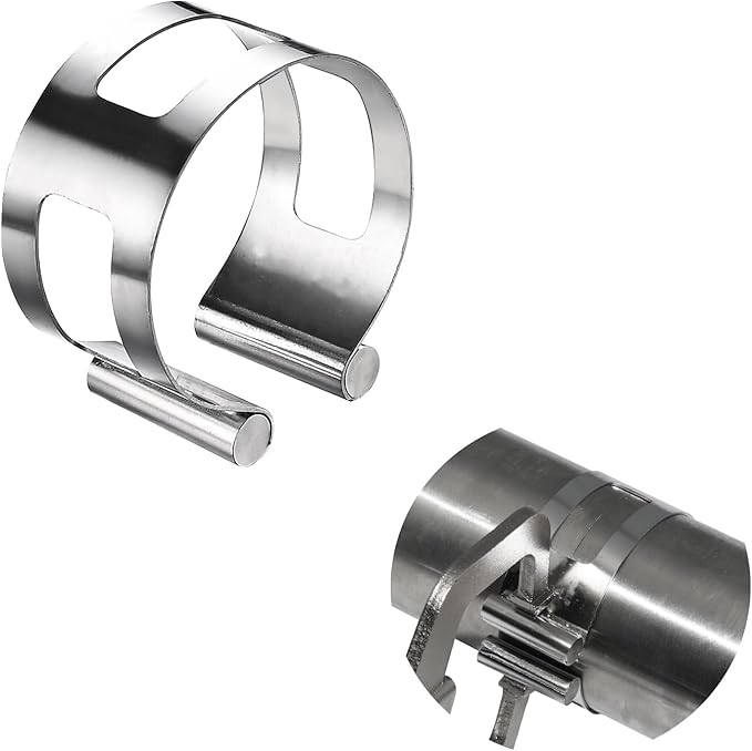2 Inch Stainless Steel Exhaust Clamp, Universal for Welding and Exhaust Pipe Repair (2 inches)