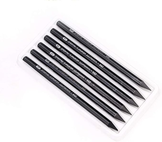 YYMIYU Full Graphite Pencils set 6 Piece.HB/2B/4B/6B/8B/EE - Image 5