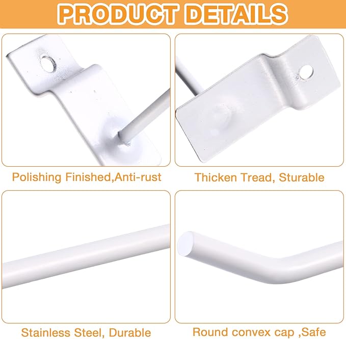 Moxweyeni 100 Pack Slatwall Hooks Slatwall Accessories Slat Wall Hanging Pegboard Hangers Slat Board Display Hooks for Retail Garage Organization Gridwall, White(4 Inch)