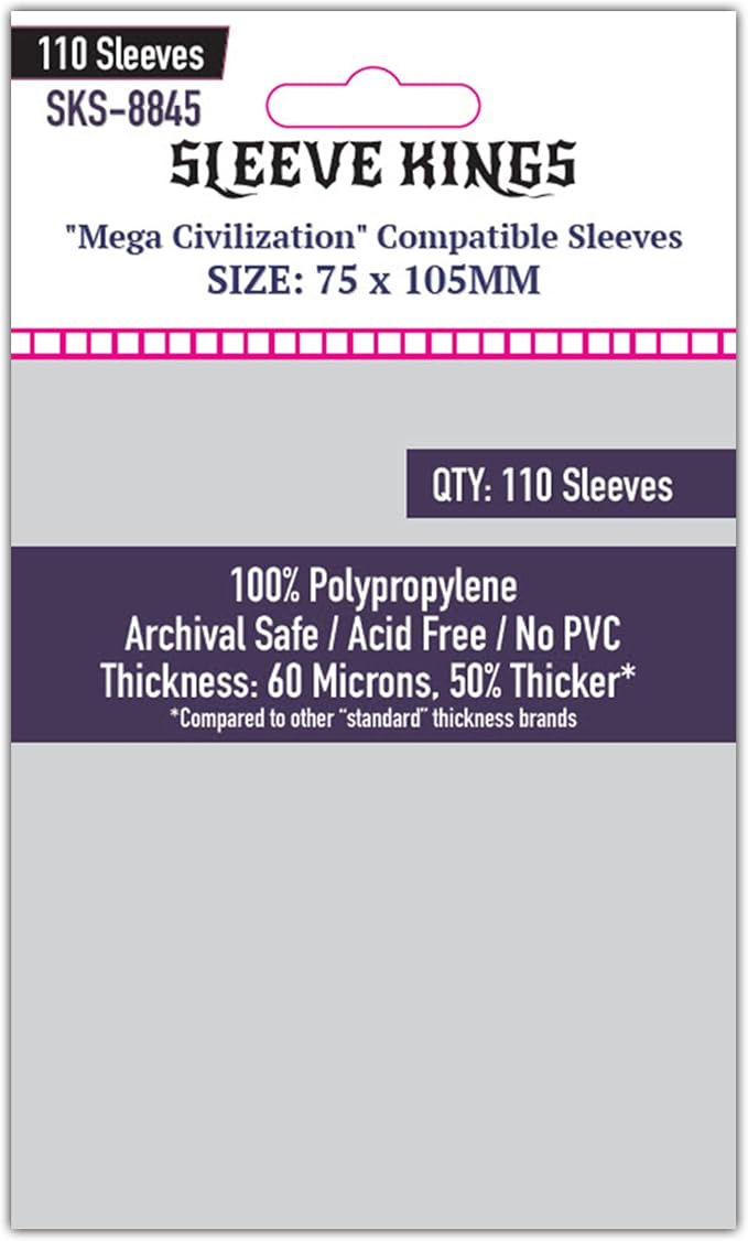 Sleeve Kings Standard Card Sleeves – 110 Count, Large Size, Compatible by SleeveKings