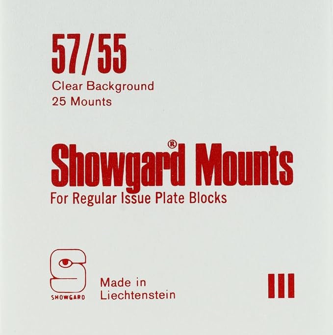 Pre-Cut Clear Stamp Mounts Size 57/55 by Showgard