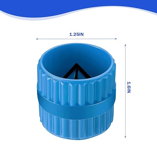 Pipe and Tubing Reamer Inner-Outer Copper Reamer Pipe Deburring Tool Alloy Steel Tubing Chamfer Tool for PVC/Ppr/Copper/Brass/Aluminum Tubes (Blue)