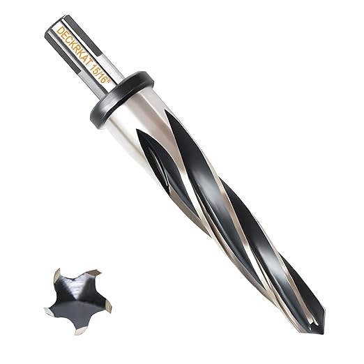 15/16" Reamer Drill Bit for Metal, M2 HSS Taper Reamer for Steel, Alloy, Wood, Plastic to Align, Enlarge Holes – 5-Spiral Flutes,1/2" Non-Slip Shank, 24mm Car Reamer, Bridge Construction Reamer.
