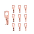 10pcs 6 AWG-5/16”(M8) Ring Terminals 6 Gauge Copper Wire Lugs Battery Cable Ends Heavy Duty Battery Cable Terminal Connectors