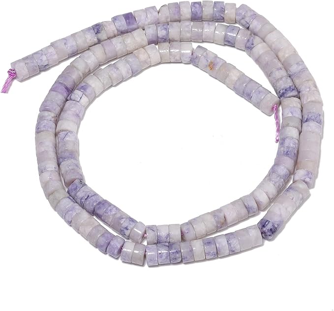 150Pcs 4×2mm Natural Purple Jade Spacer Stone Beads - Image 6