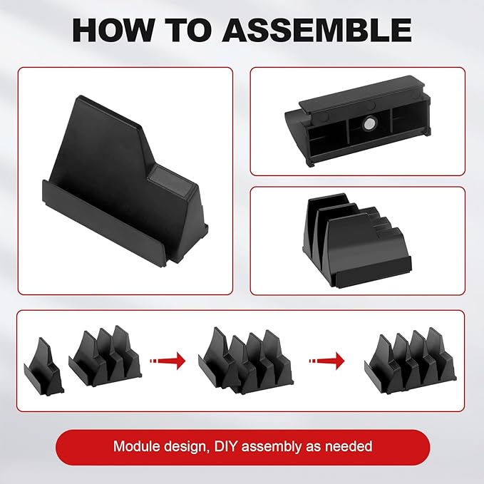 20PCS Magnetic Modular Wrench Organizers for Tool Drawers, Adjustable Wrench Storage Holder with Label for Tool Box and Drawer Organization
