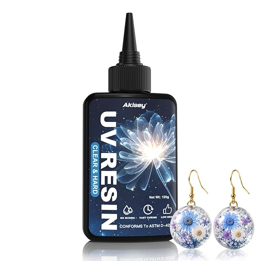 Akisey UV Resin 100g, Crystal Clear UV Resin Glue by AkiseyDirect