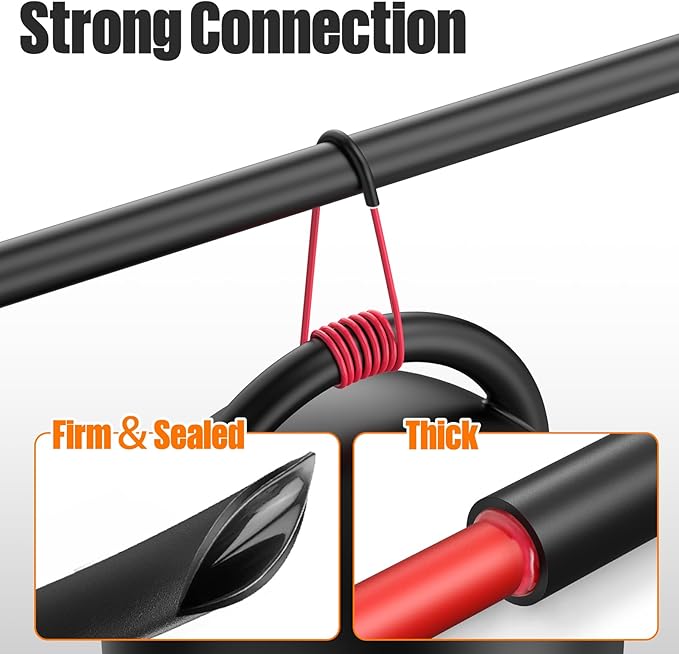 Lsnisni 1.77 Inches Heat Shrink Tubing Kit 200 Pcs, Ratio 4:1 Adhesive Lined, Dual Wall Tube - Marine Grade Waterproof, 5 Diameters, Heat-Shrink Tube, Heat Shrink Cable Sleeve - Black
