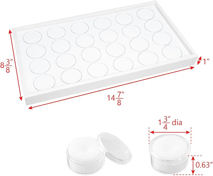Ikee Design 24 Gem Showcase Stackable Jewelry Display Tray - Image 2