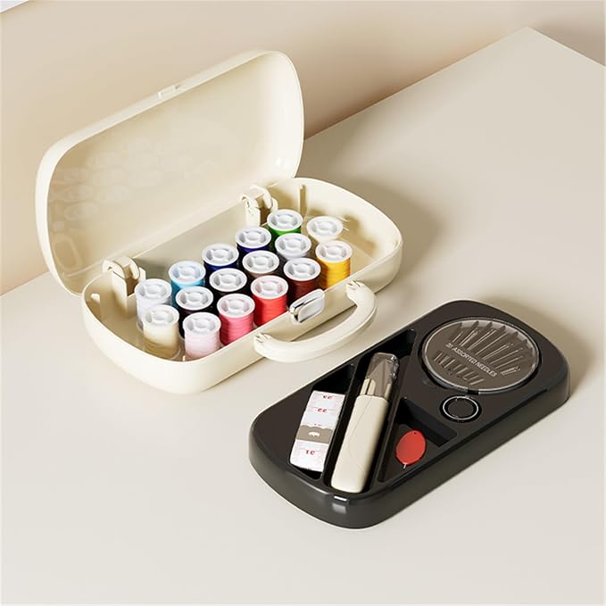 FKOG Retro Green Sewing Project Kit, 18 Multicolor Thread Spools, and - Image 5