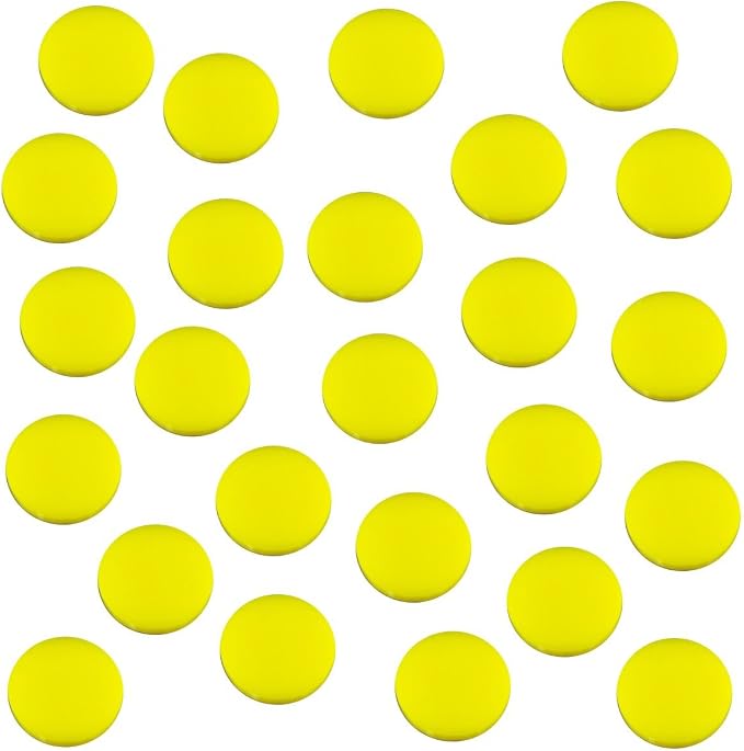LITKO 18mm Game Tokens | Bingo, Board & Card Counters | Set of 25 | Yellow | by LITKO