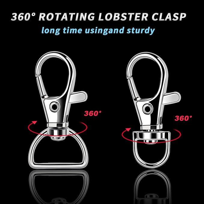 Teenitor 524PCS Keychain Making Kit, Key Chain Clips, Key Chain Rings, Lanyard - Image 4
