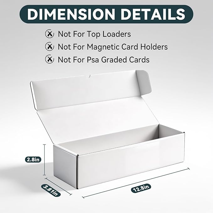 Trading Card Storage Box 10-Pack, Sports & Collectible Cards, 12.8 INCH - Image 2