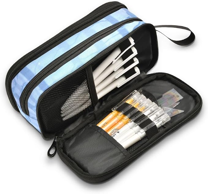 Wolf Snowy Pencil Case Box Boys Girls Large Pencil Pouch Zipper Compartments - Image 3