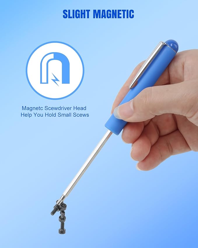 Screwdriver Bit Set for RingDoorbell, Double-Ended T6 T15 Screwdriver with 20Pcs Fits for All Ring Video Doorbell Models (Blue)