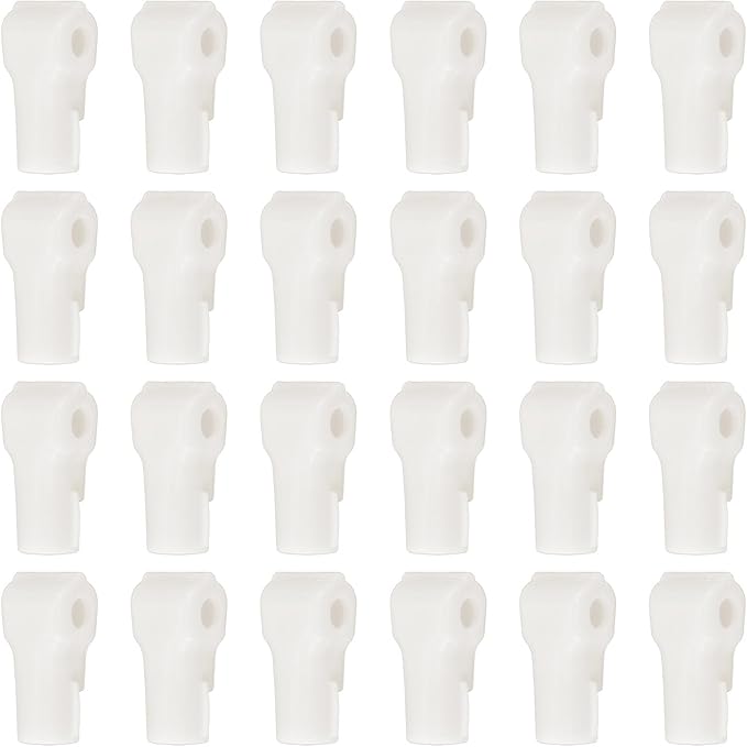 PATIKIL 7 mm Stop Peg Lock, 25 Pcs Pegboard Hooks Anti Sweep Theft Hook Locks Plastic Pegs for Mobile Accessories Shop Clothes Retail Security Display, White