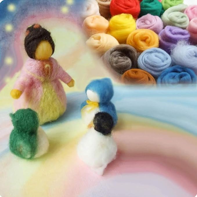 3.53oz Wool Roving, Fiber Roving Wool Top, Needle Felting Supplies, Pure Wools - Image 9