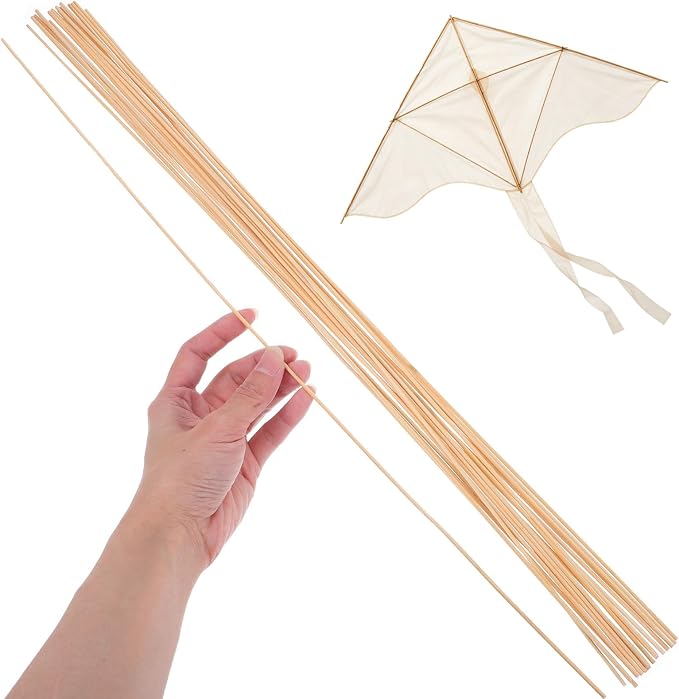 Kisangel Bamboo Kite Support Sticks 20Pcs 20.07In Lightweight Flexible Dowels by Kisangel