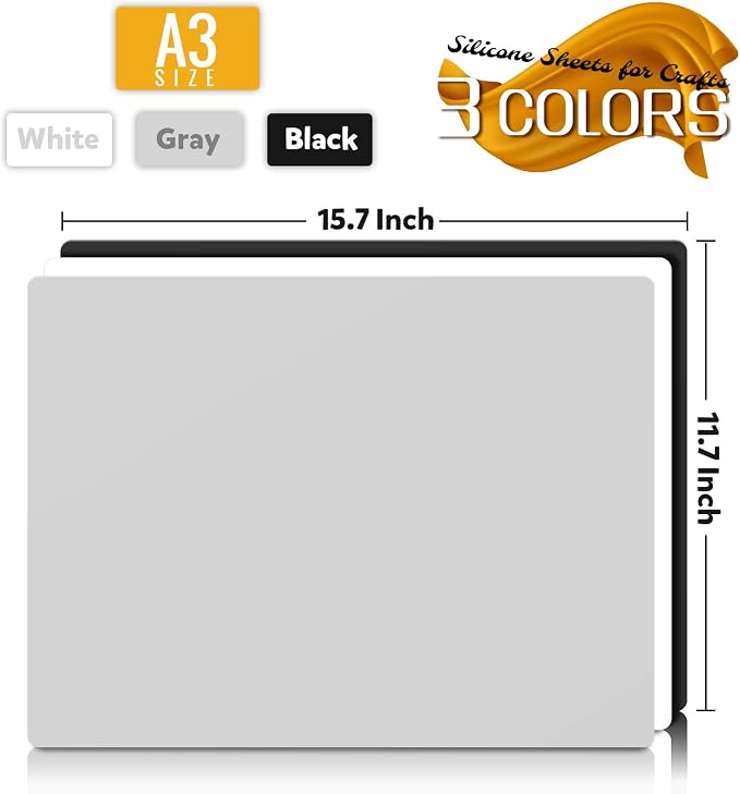 LEOBRO Silicone Mat, Resin Molds, Play Dough Mat, Clay Mats, - Image 2