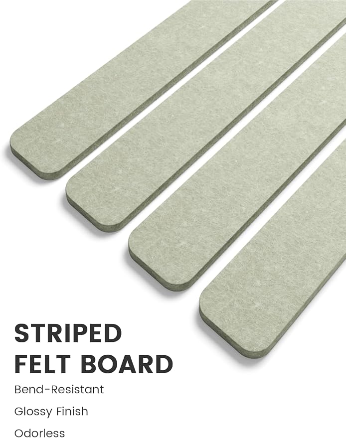 Fluxynara Cork Board Alternative Felt Strip Board 8-Pack 13"x2", Office Pin - Image 5
