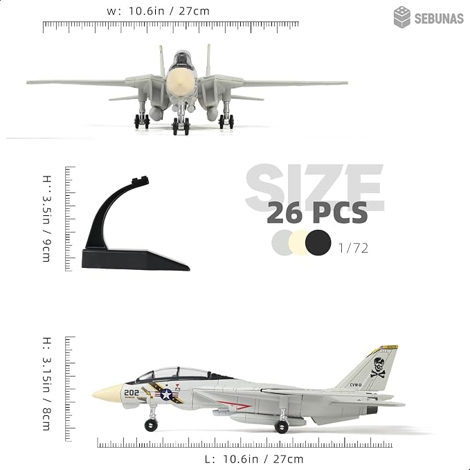 F-14 Tomcat 3D Quick Build Model Kit – Fighter Jet Aircraft Puzzle, Precision - Image 2