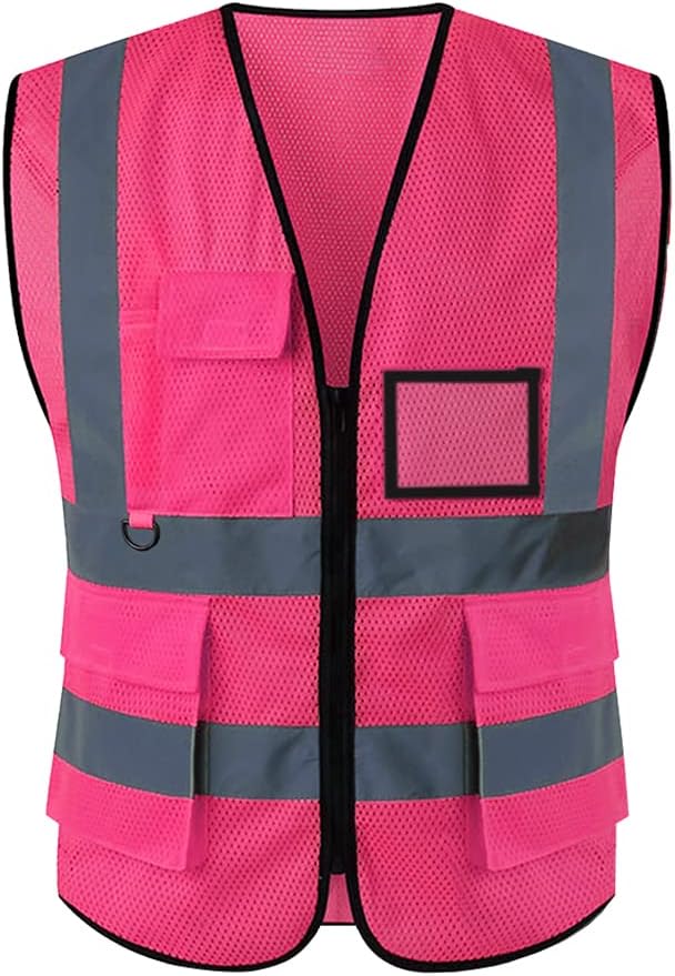 Tydon Guardian Reflective Safety Vest for Women Men High Visibility Security With Pocket Zipper Front Meet ANSI/ISEA Standard