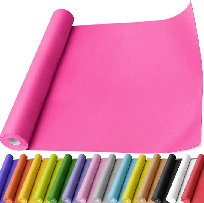 PerkHomy Rose Red Kraft Paper Roll 17.5" x 760" by PerkHomy