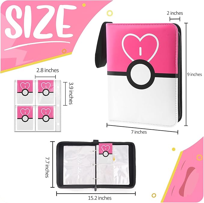 Card Binder 4 Pocket, Trading Card Holder Fits 400 Cards - Image 2