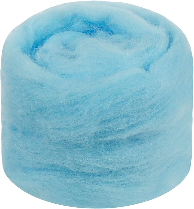 JeogYong Needle Felting Wool, 1.76oz Wool Roving Chunky Wool Yarn, Aqua Blue by JeogYong