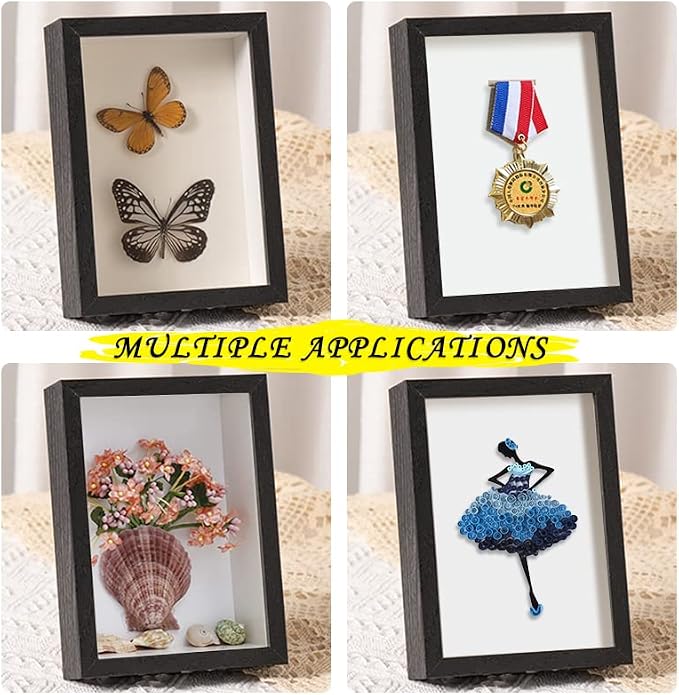 4x6 Small Shadow Box Frame Display Case, Display Case Box - Image 5