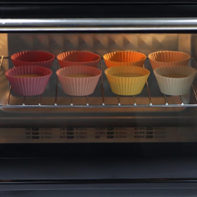 Large Silicone Muffin Cups, 12 Pack Reusable Cupcake Liners 3.54inch Baking - Image 7
