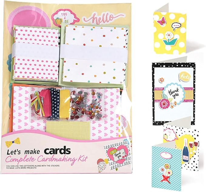 Huralona Handmade DIY Greeting Card Kits includes 16 Blank Cards 16 Colorful by Huralona