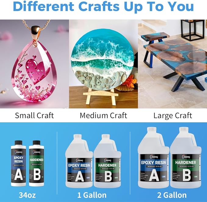 34OZ Hard Type Epoxy Resin, Crystal Clear - Image 4
