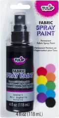 Tulip Fabric Paint, Permanent Spray on Paint, 4 fl oz Black Asphalt by Tulip