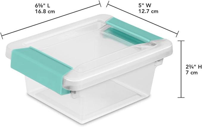 Sterilite 12-Pack Clip Box, Stackable Clear Plastic Bins - Image 3